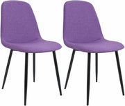 Set van 2 eetkamerstoelen Maryam purper,Stof lila