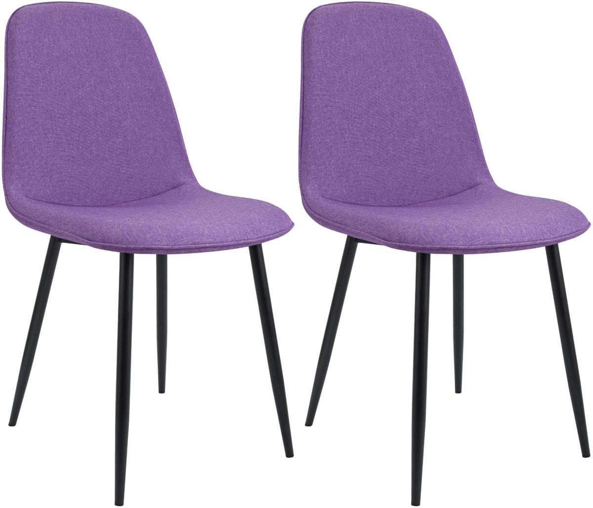 Set van 2 eetkamerstoelen Maryam purper,Stof lila