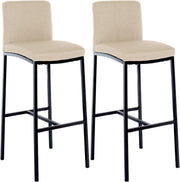 Set van 2 barkrukken Freeport creme,Stof creme