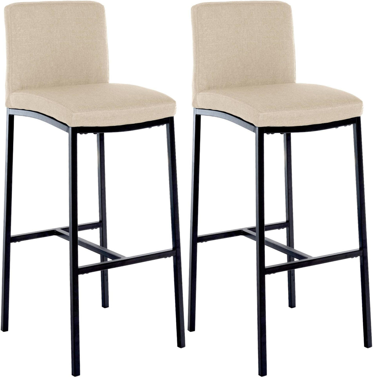 Set van 2 barkrukken Freeport creme,Stof creme