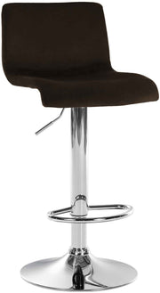 Barkruk Hover Fluweel bruin,Metaal in chroomoptiek braun