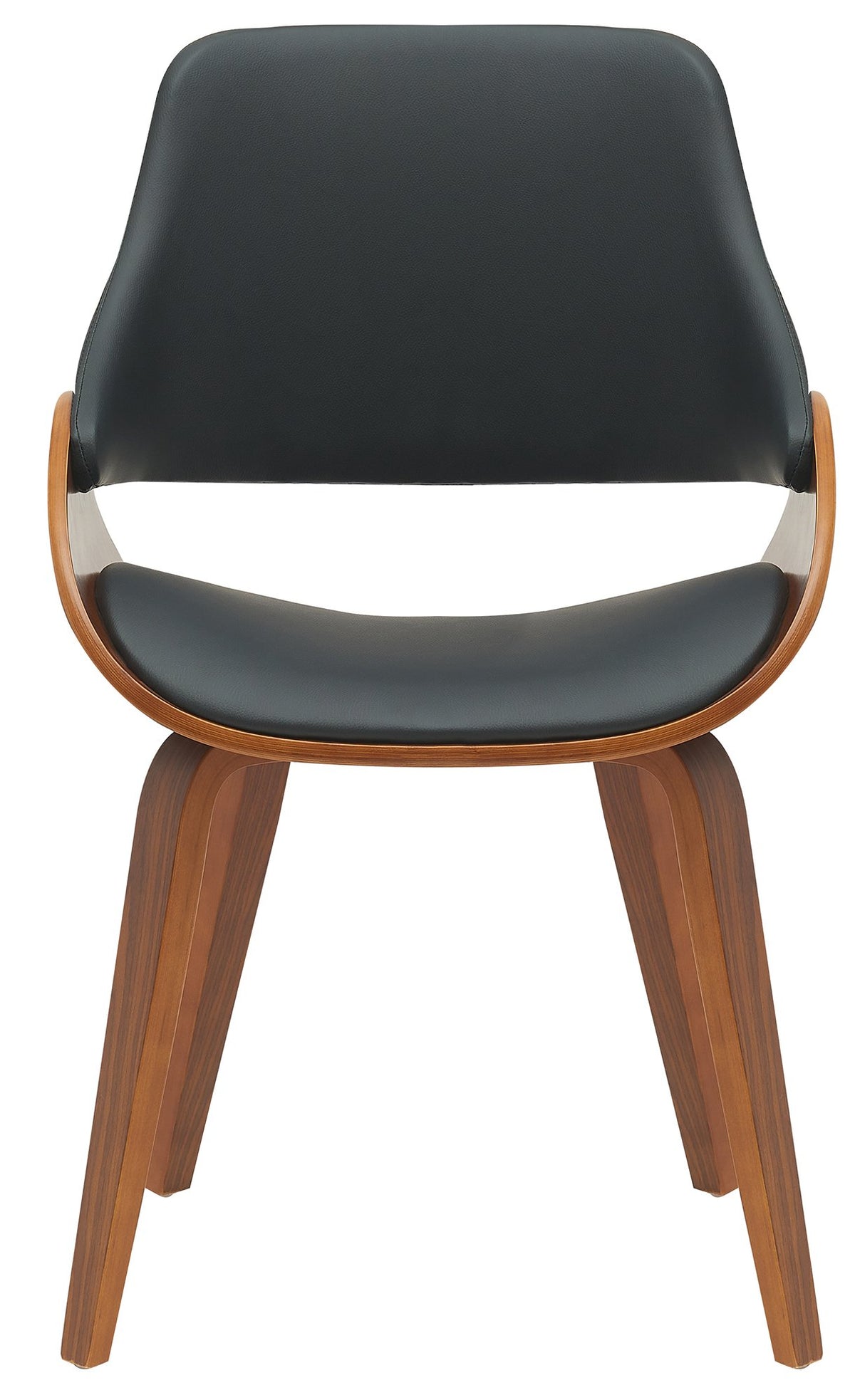Set van 2 eetkamerstoelen Vangale walnoot/zwart,Kunstleer walnuss/schwarz