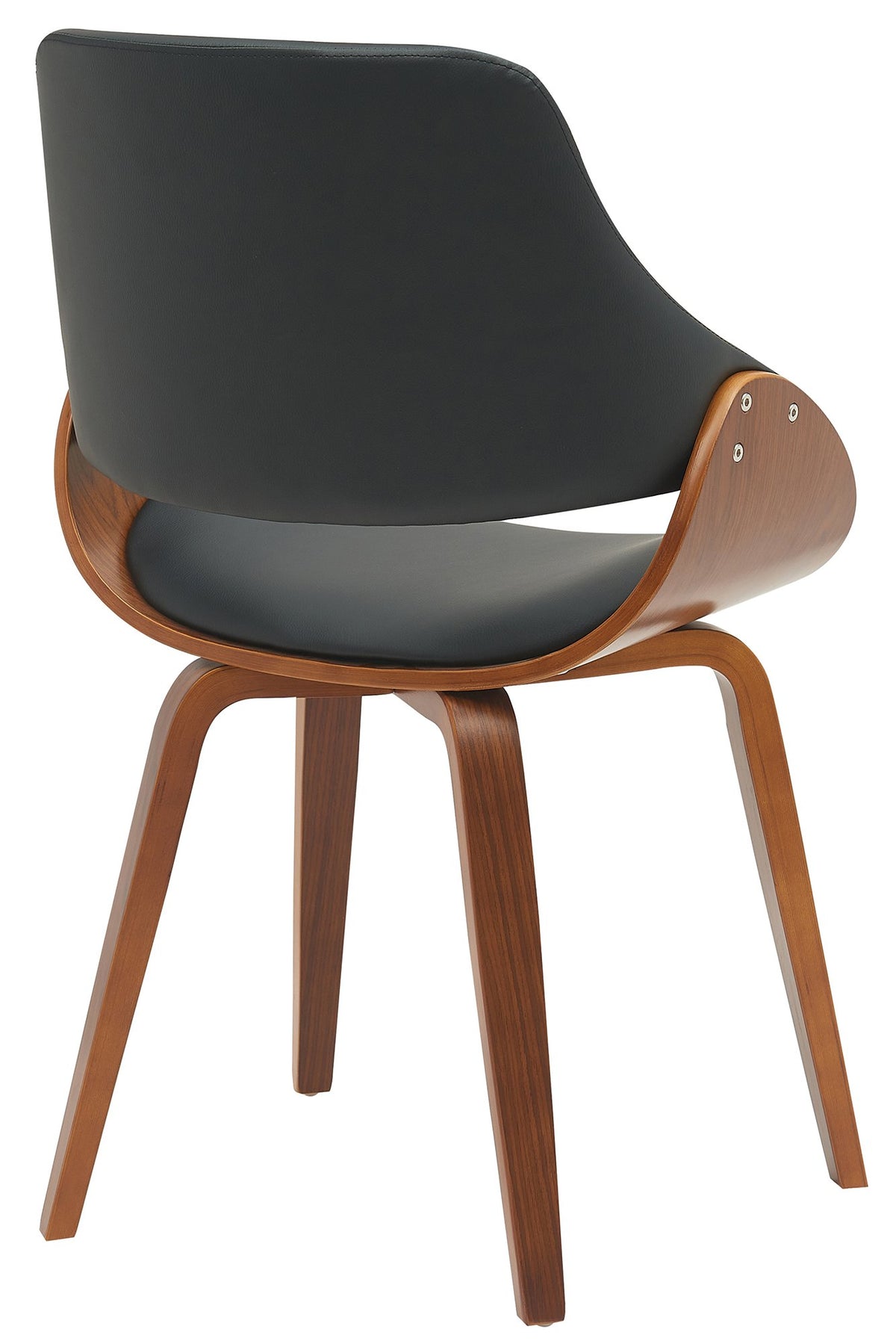 Set van 2 eetkamerstoelen Vangale walnoot/zwart,Kunstleer walnuss/schwarz