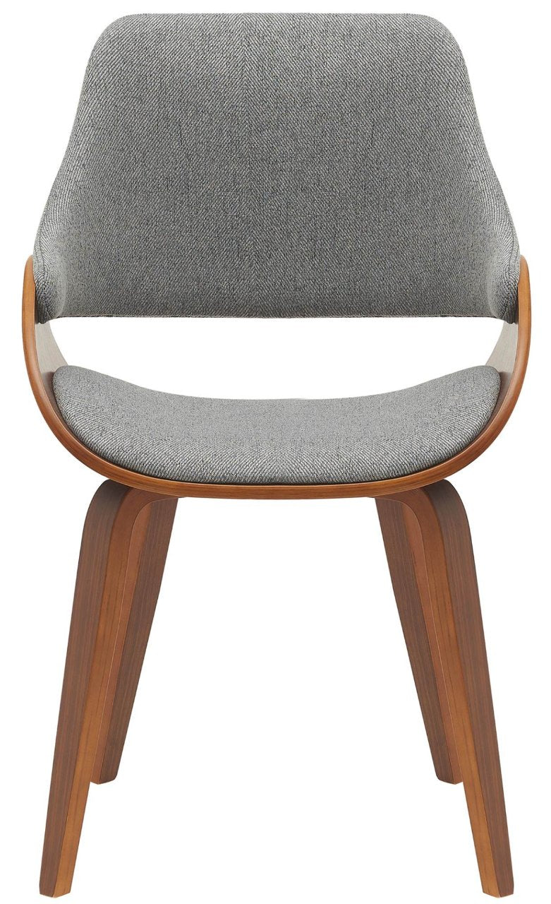 Set van 2 eetkamerstoelen Vangale walnoot/donkergrijs,Stof walnuss/dunkelgrau