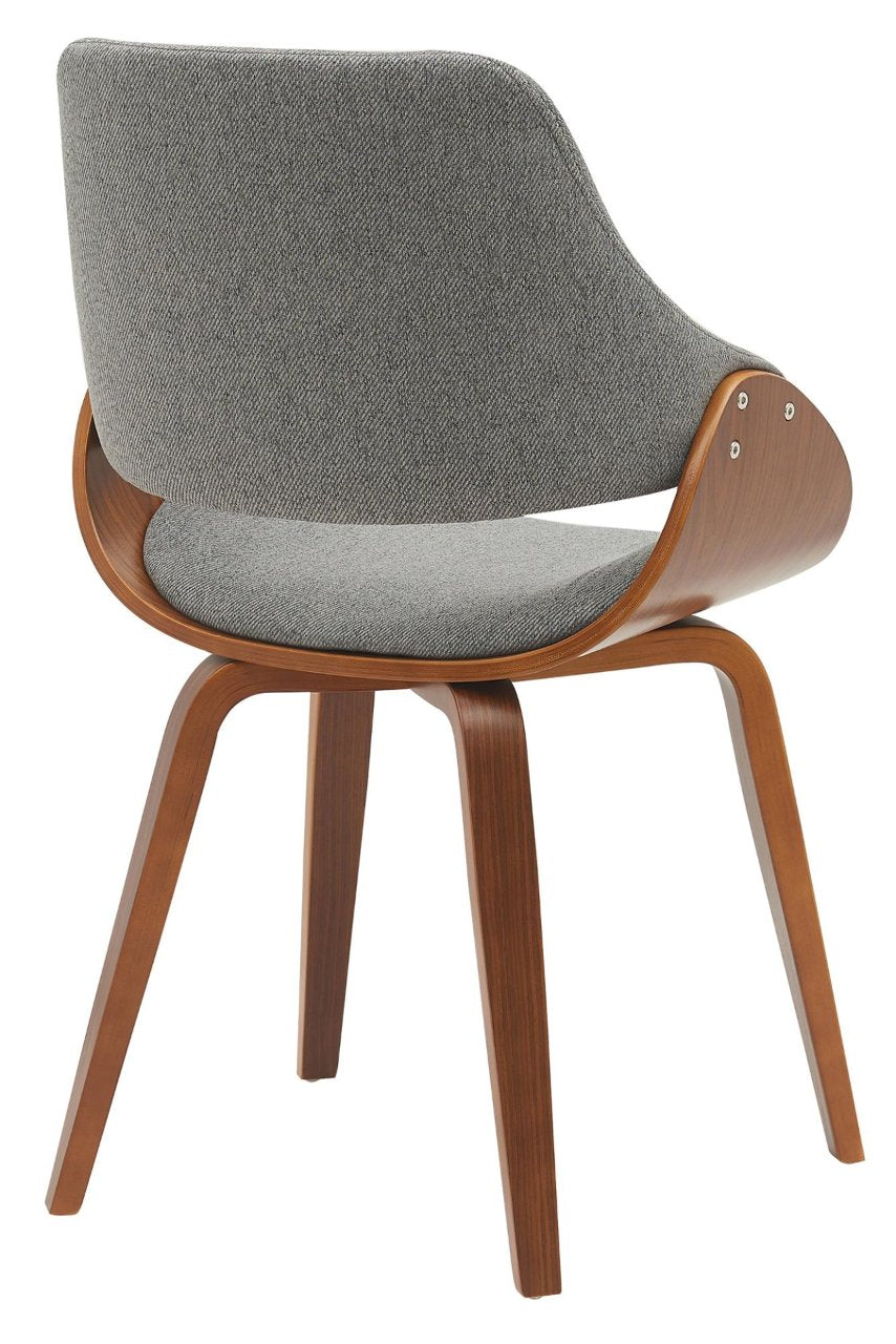 Set van 2 eetkamerstoelen Vangale walnoot/donkergrijs,Stof walnuss/dunkelgrau