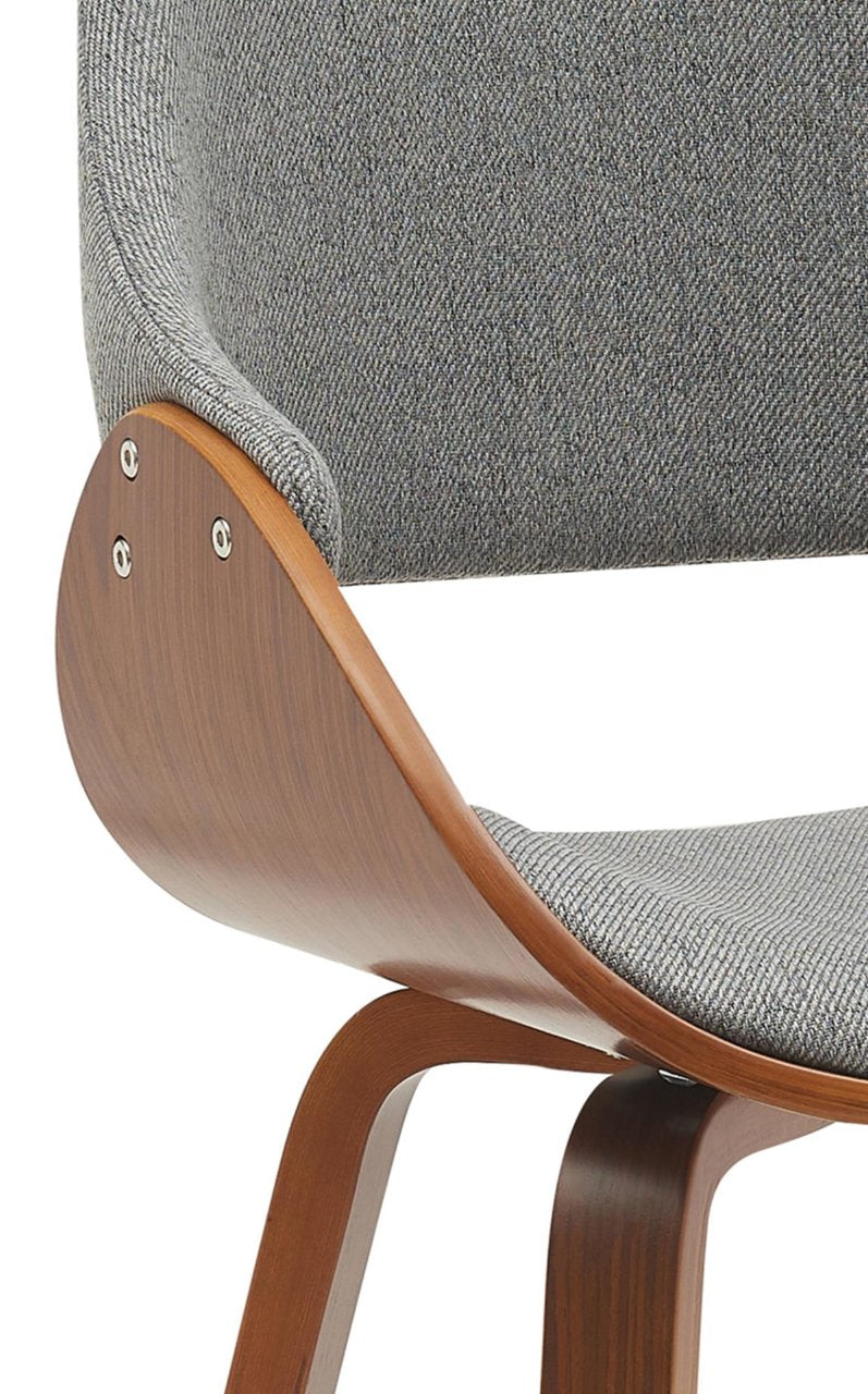 Set van 2 eetkamerstoelen Vangale walnoot/donkergrijs,Stof walnuss/dunkelgrau
