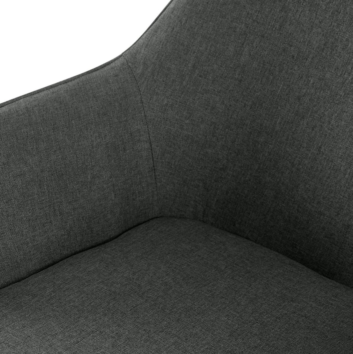 Set van 2 eetkamerstoelen Luena donkergrijs,Stof dunkelgrau