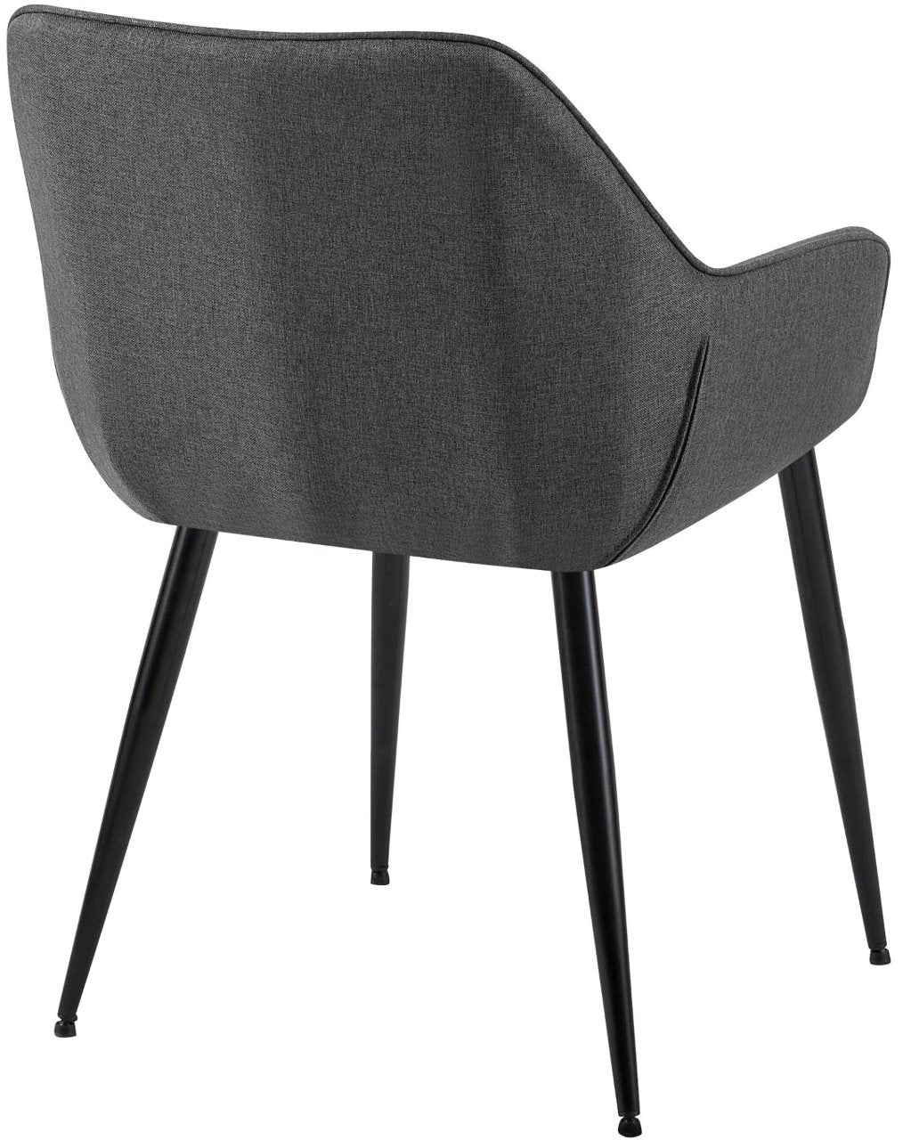 Set van 2 eetkamerstoelen Luena donkergrijs,Stof dunkelgrau