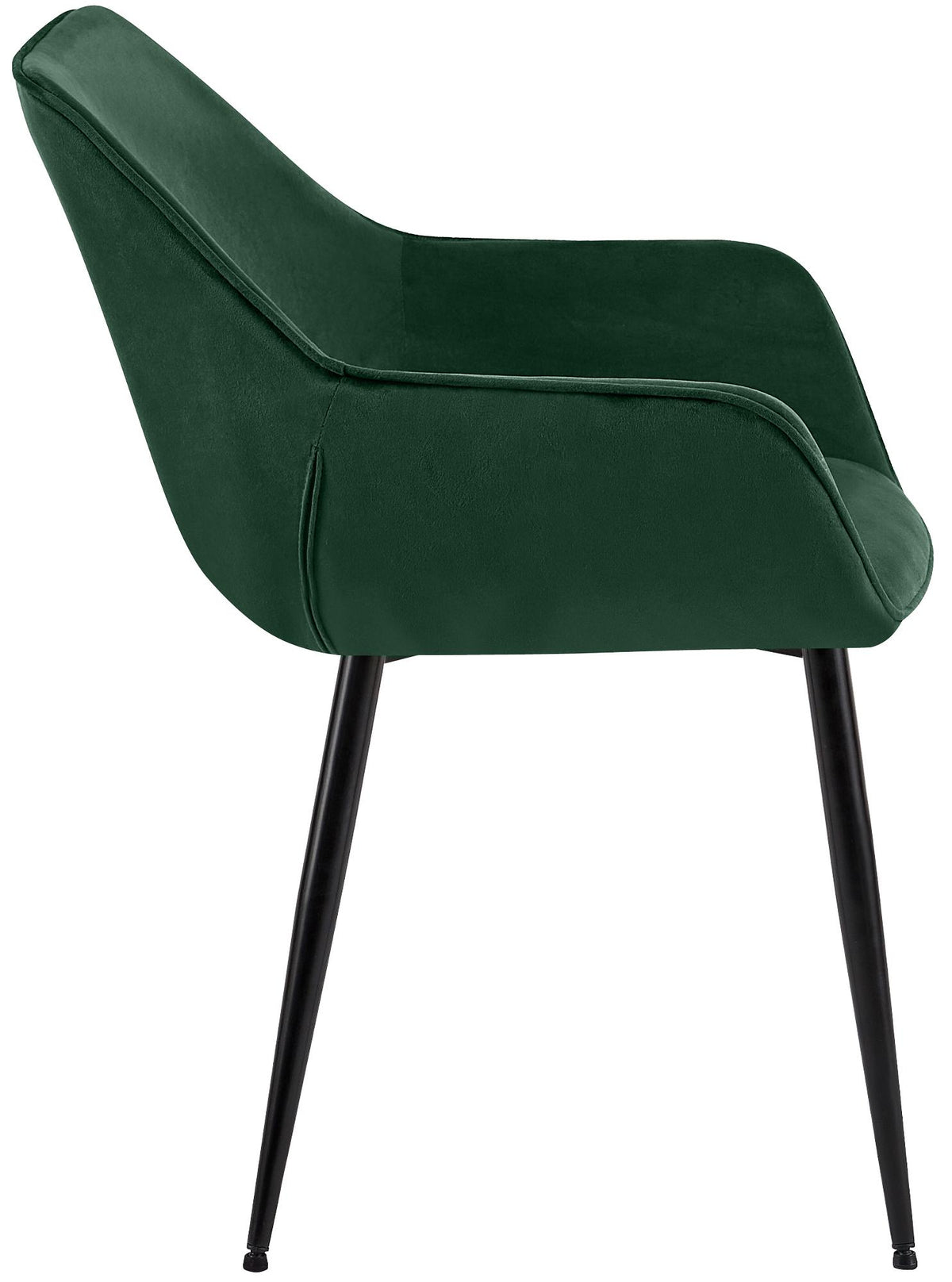 Set van 2 eetkamerstoelen Luena groen,Fluweel grün
