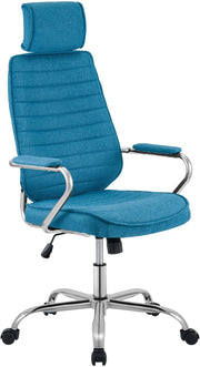 Bureaustoel Rako stof blauw blau