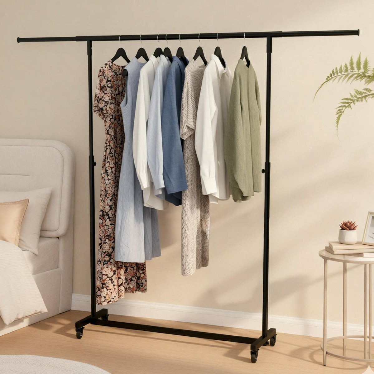 Kledingrek Soran 150x50x188 cm schwarz