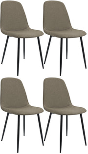 Set van 4 eetkamerstoelen Maryam taupe,Stof taupe