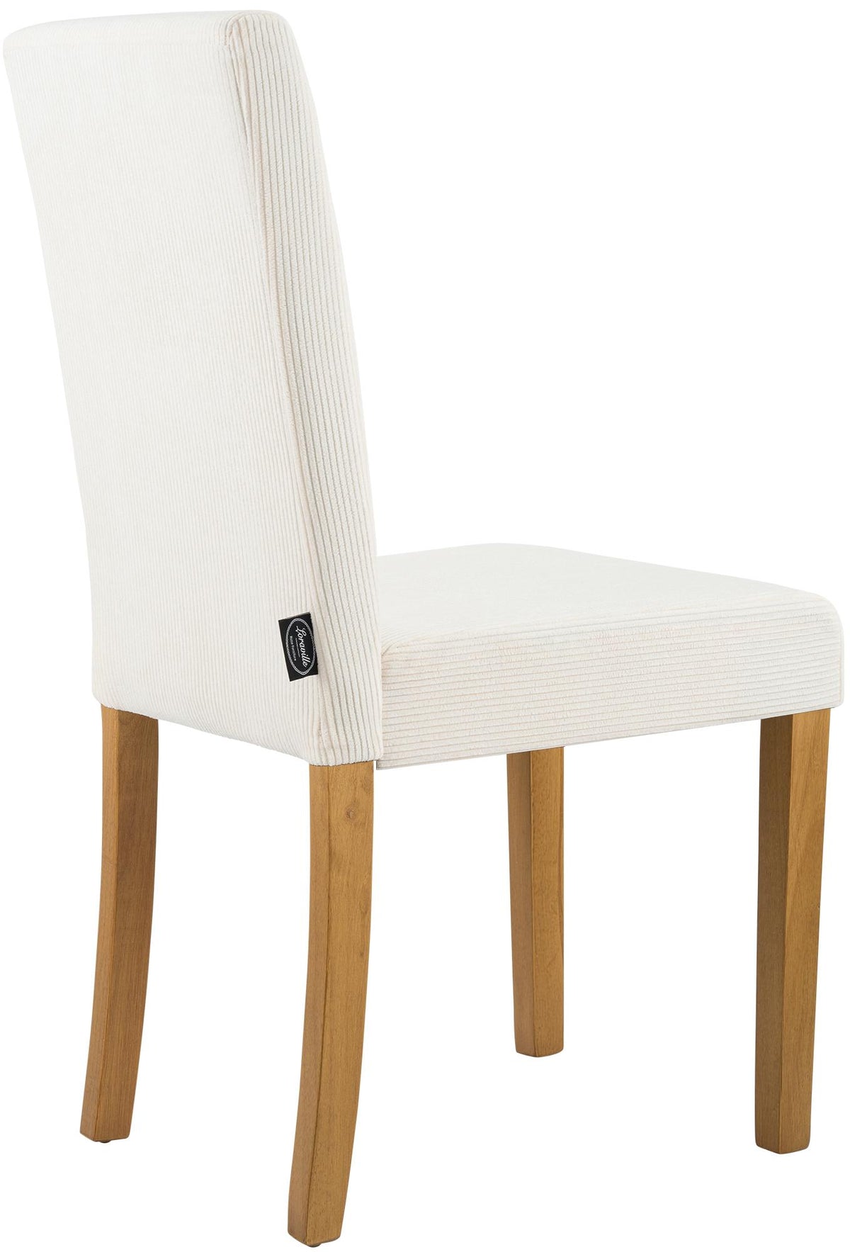 Set van 2 eetkamerstoelen Ina Cord creme,antiek licht creme