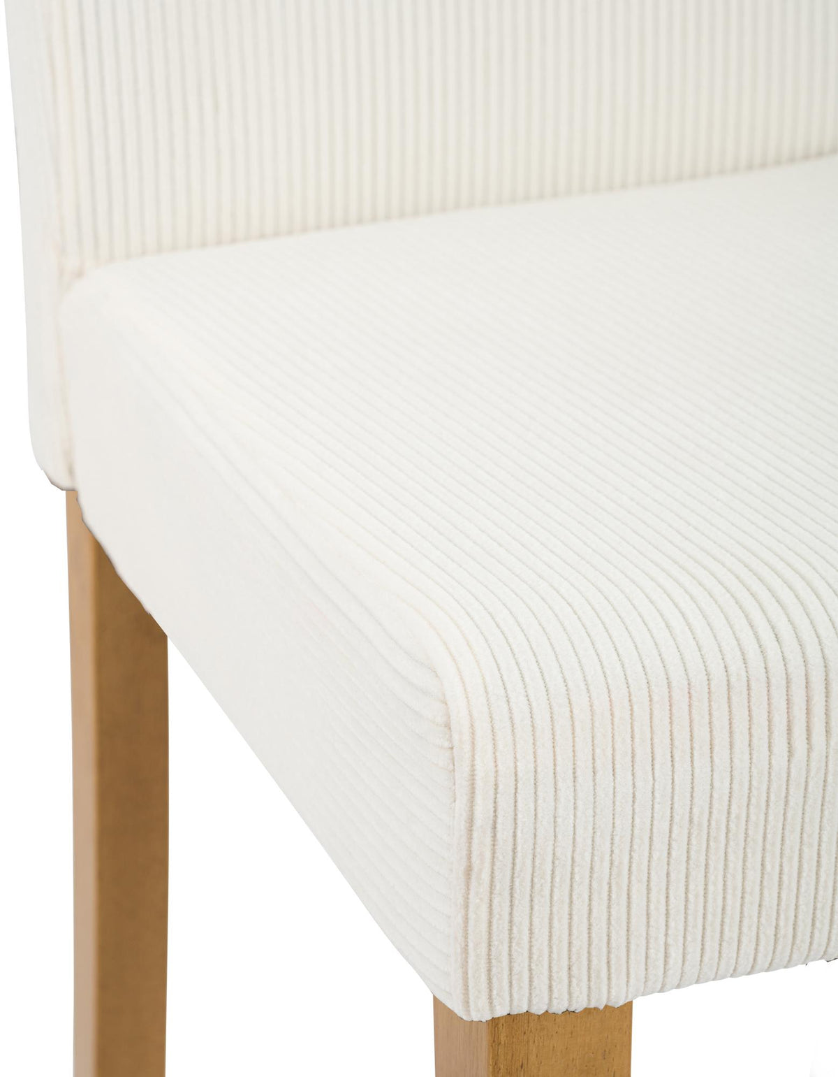 Set van 2 eetkamerstoelen Ina Cord creme,antiek licht creme