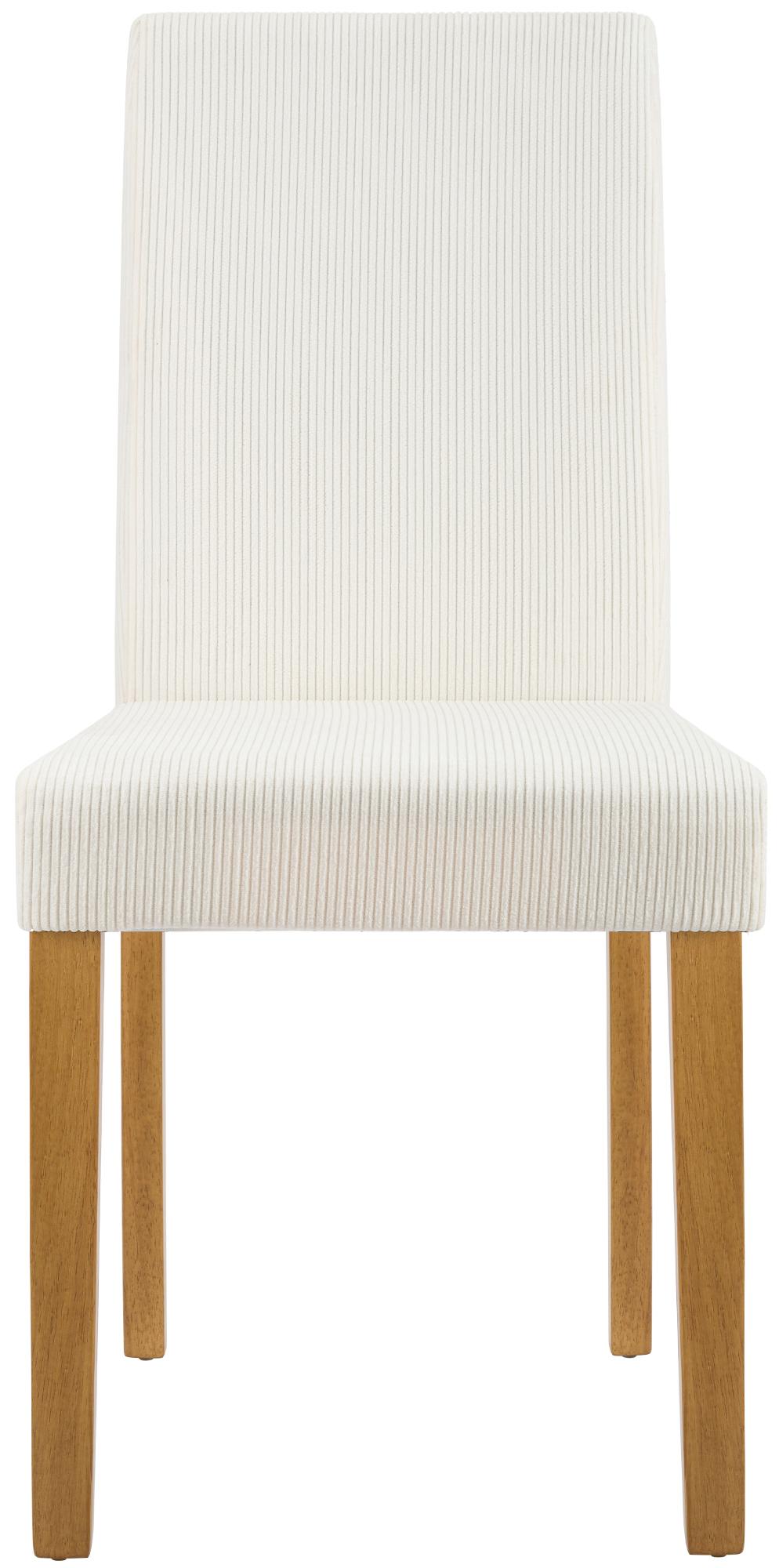 Set van 2 eetkamerstoelen Ina Cord creme,antiek licht creme
