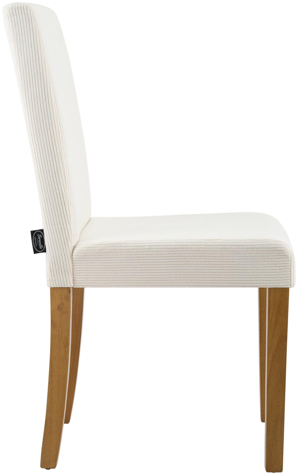 Set van 2 eetkamerstoelen Ina Cord creme,antiek licht creme