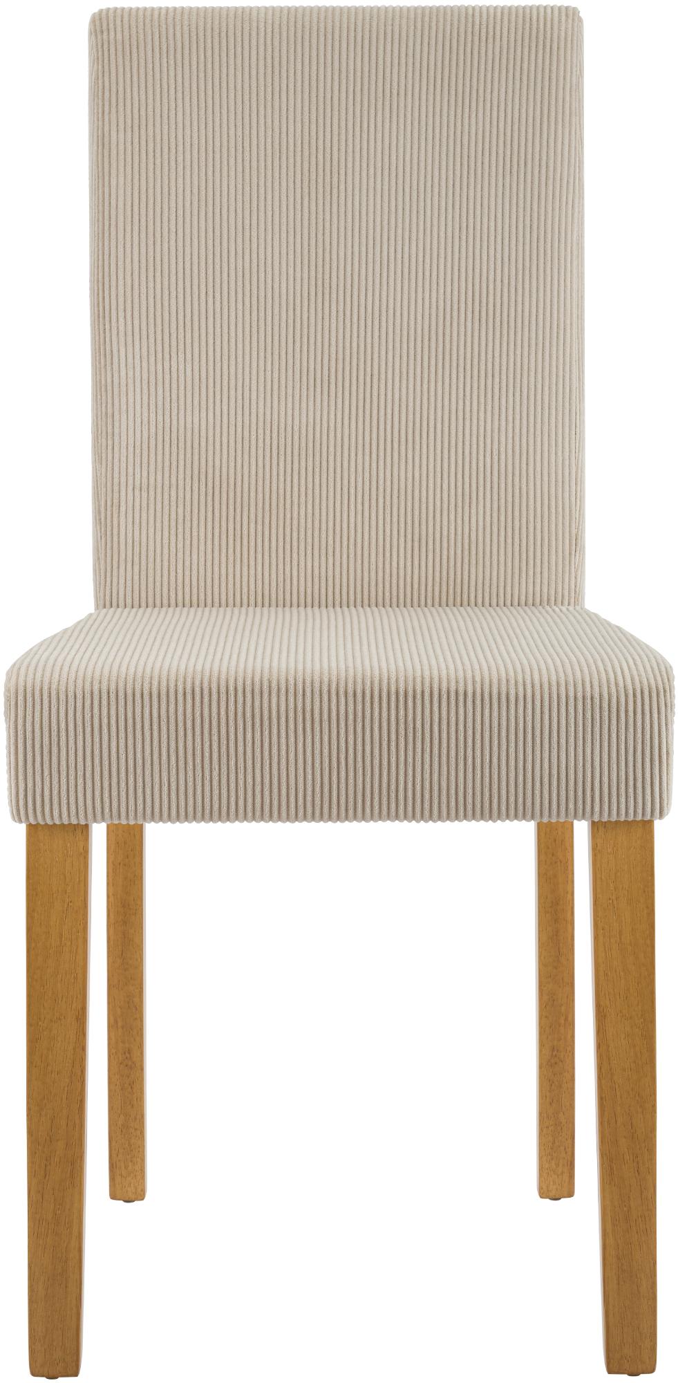 Set van 2 eetkamerstoelen Ina Cord licht bruin,antiek licht hellbraun