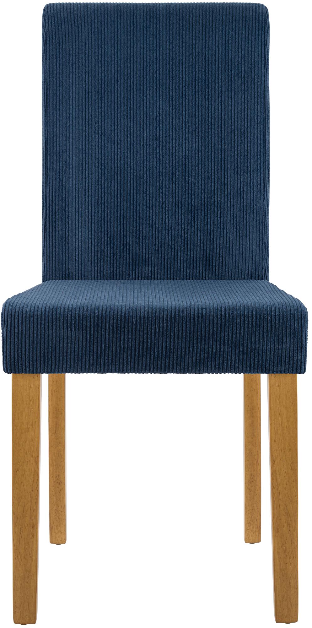 Set van 2 eetkamerstoelen Ina Cord blauw,antiek licht blau