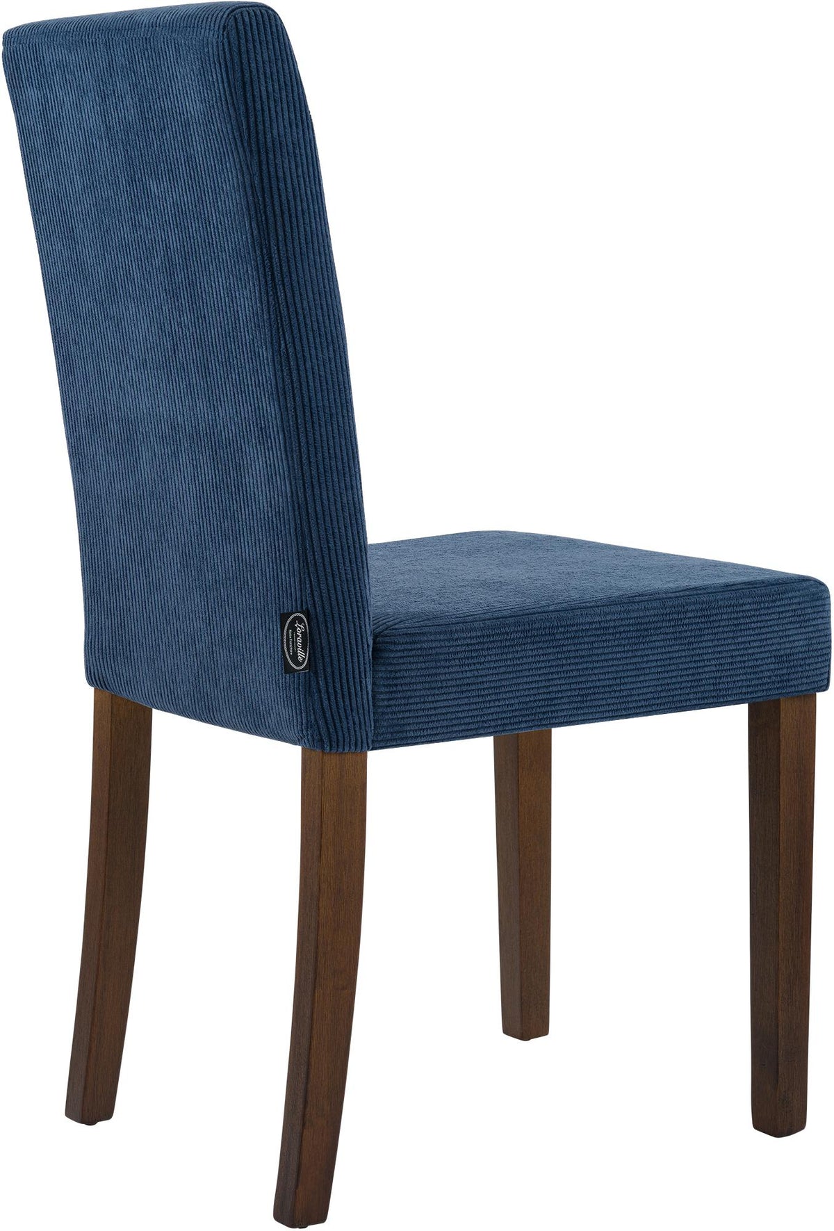 Eetkamerstoel Ina Cord blauw,antiek donker blau