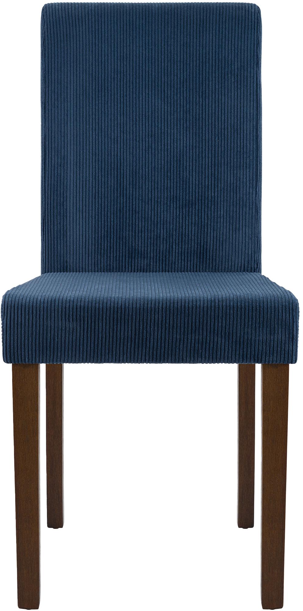 Eetkamerstoel Ina Cord blauw,antiek donker blau