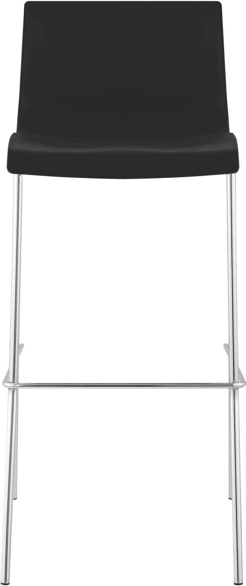 Barhocker Hoover Chrom 4-Fuß Gestell schwarz