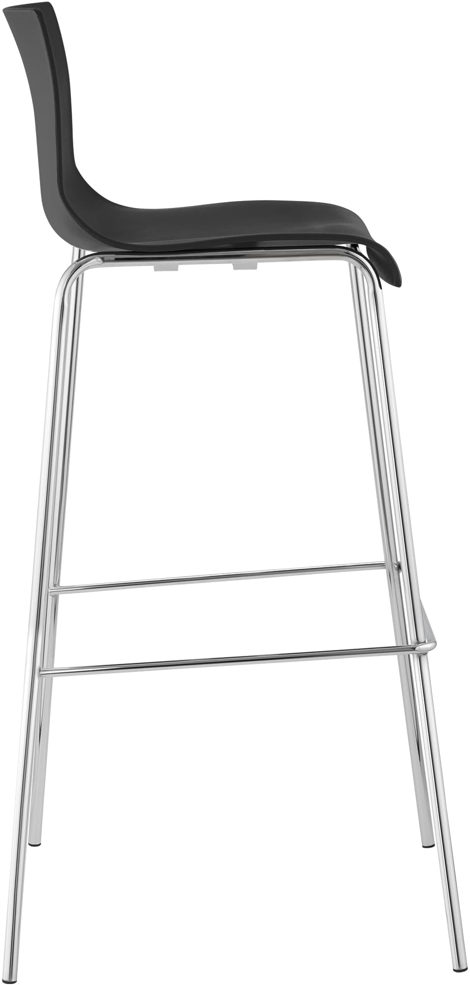 Barhocker Hoover Chrom 4-Fuß Gestell schwarz