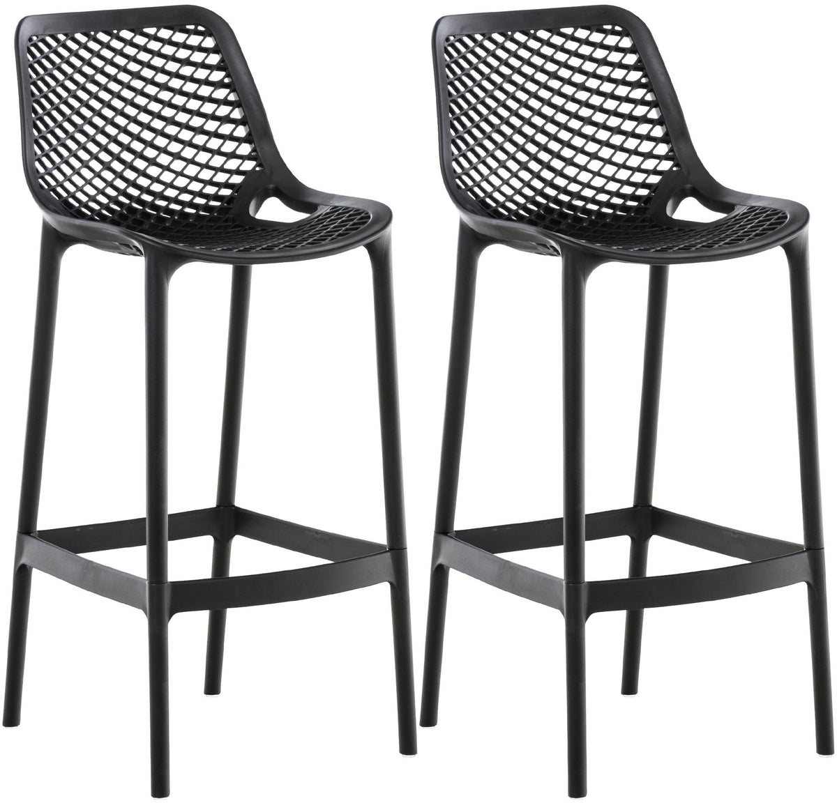 Set van 2 barkrukken Air zwart schwarz