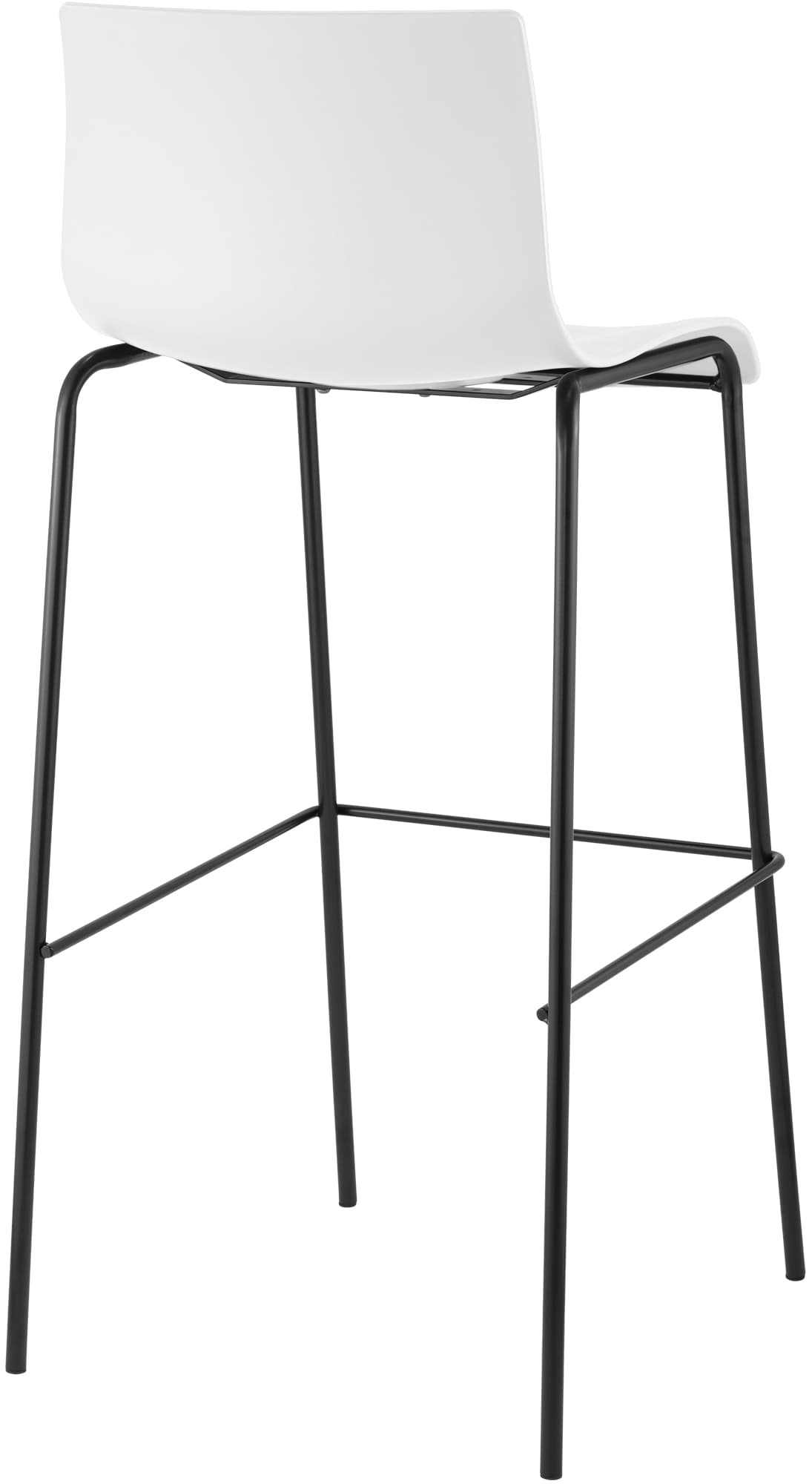 Barhocker Hoover 4-Fuß Gestell schwarz weiß