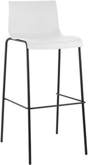 Barhocker Hoover 4-Fuß Gestell schwarz weiß