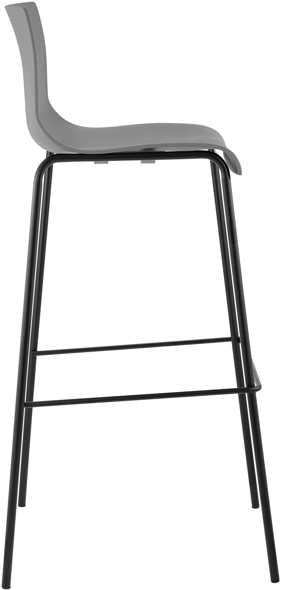 Barhocker Hoover 4-Fuß Gestell schwarz grau