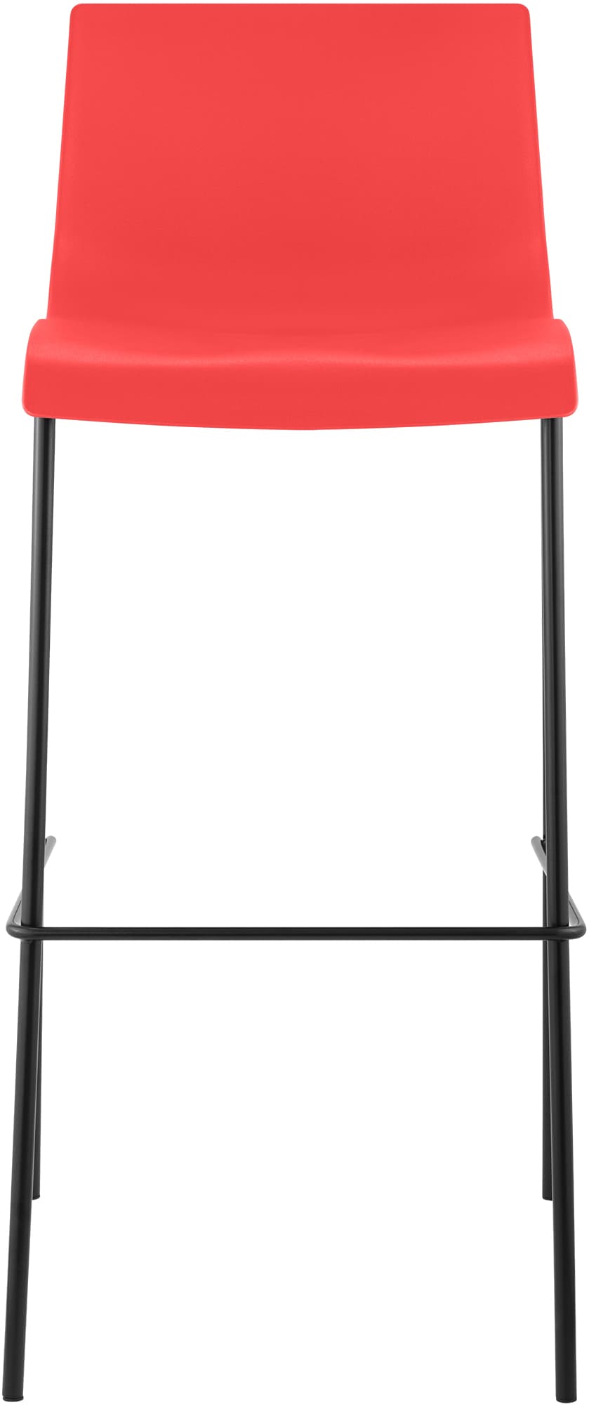 Barhocker Hoover 4-Fuß Gestell schwarz rot