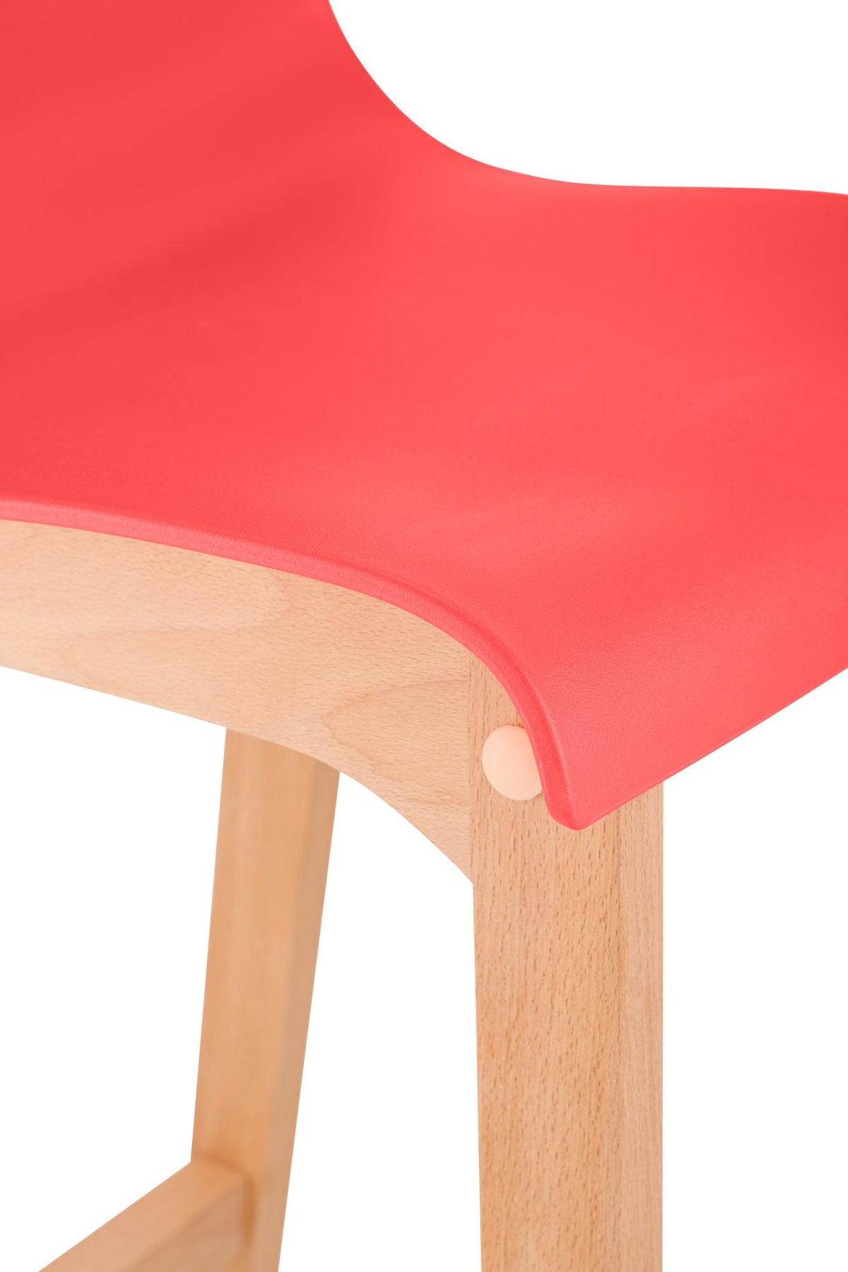 Set van 2 barkrukken Hover Natura rood rot