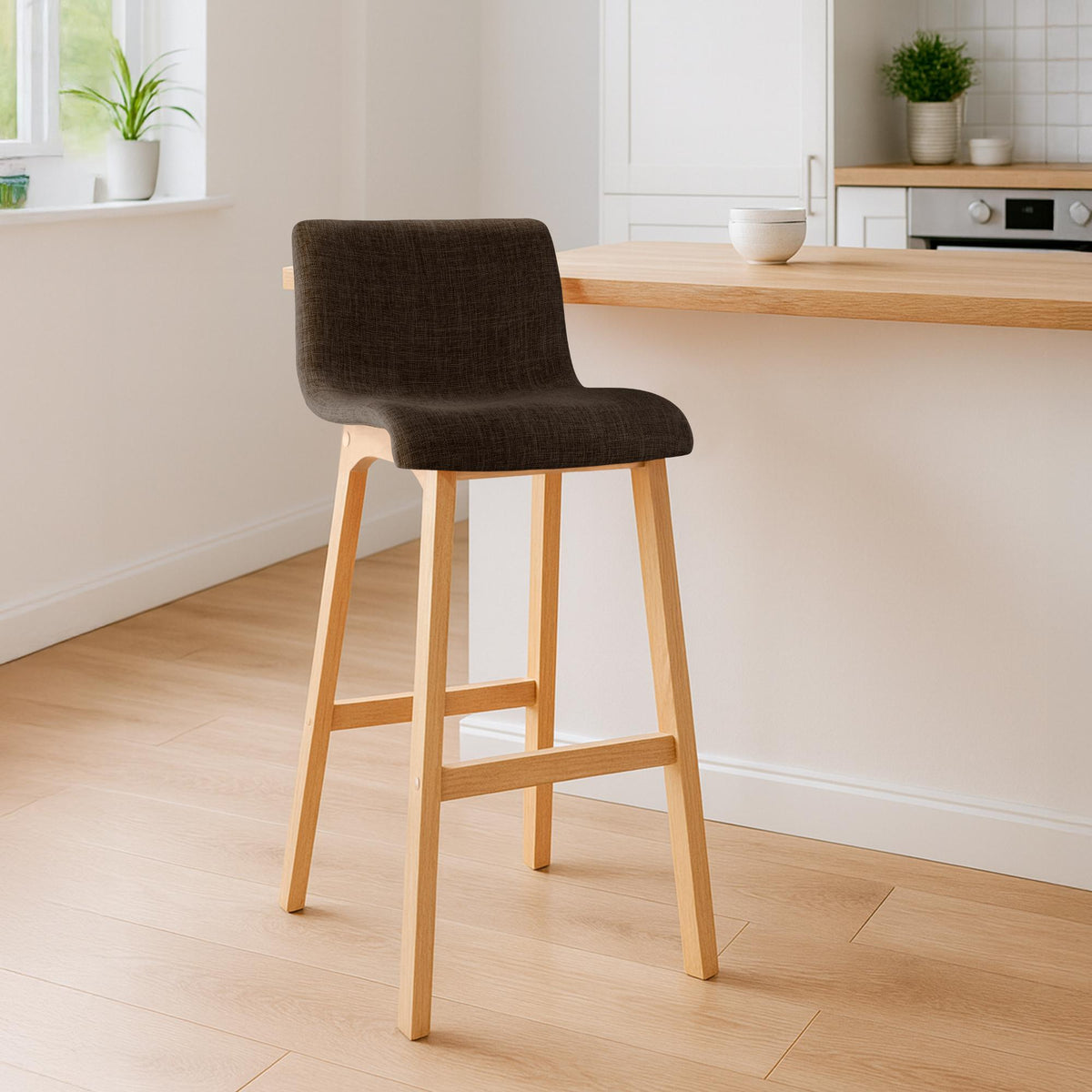 Barkruk Hover Stof Natura bruin braun