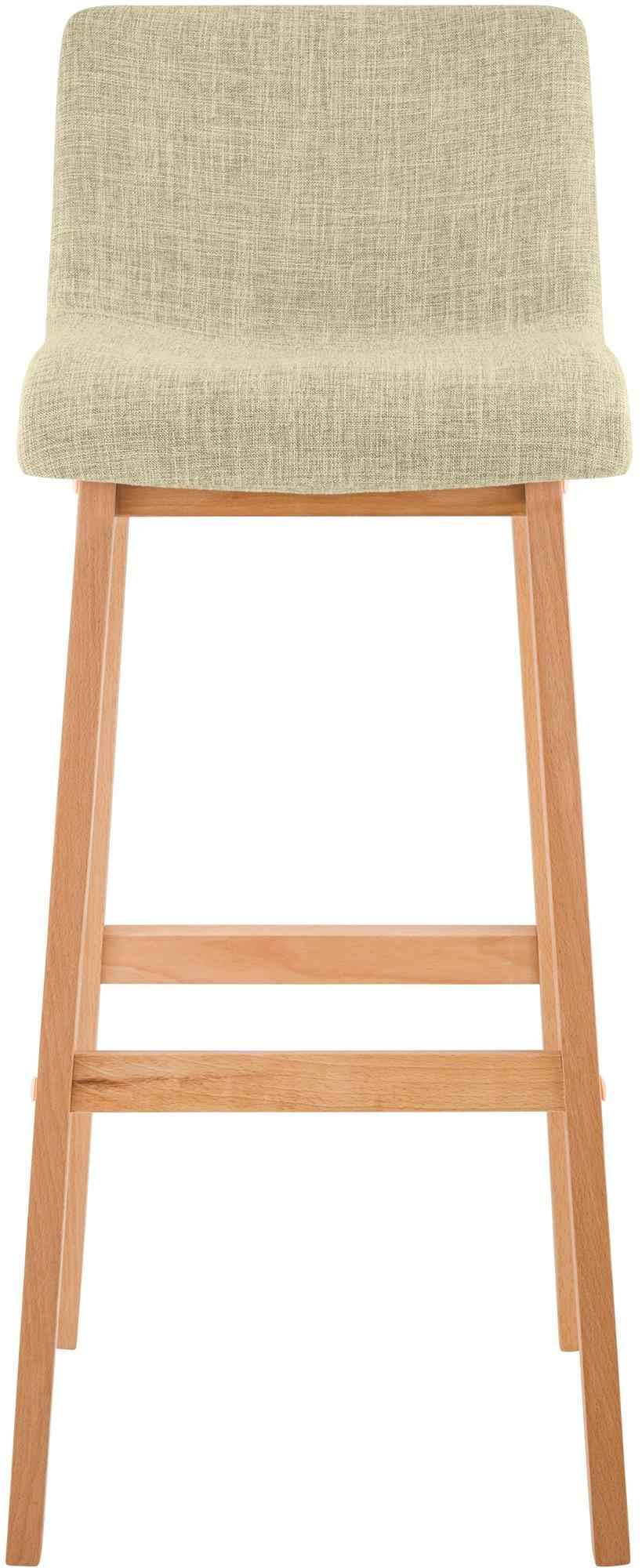 Set van 2 barkrukken Hover Natura Stof creme creme