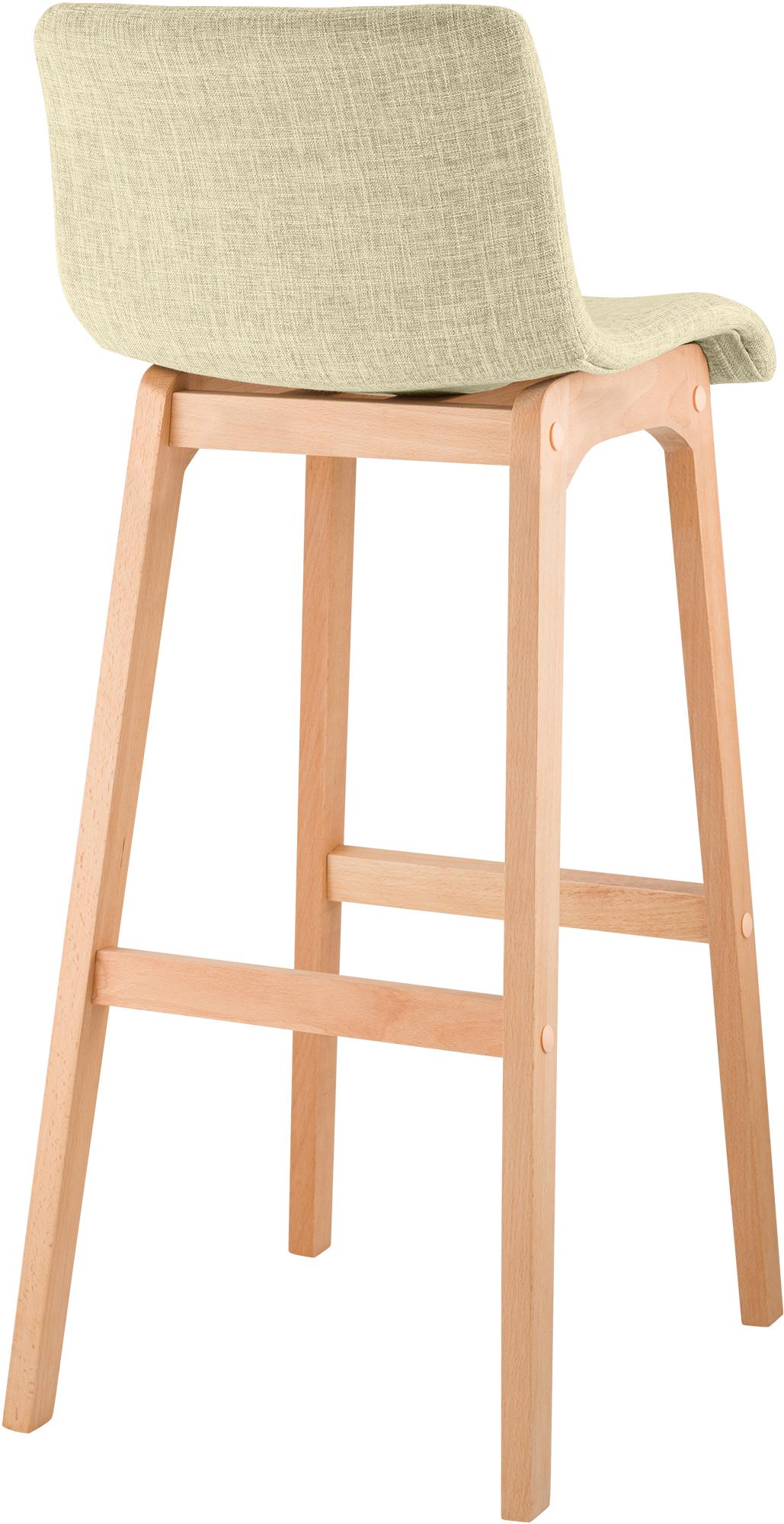Set van 2 barkrukken Hover Natura Stof creme creme