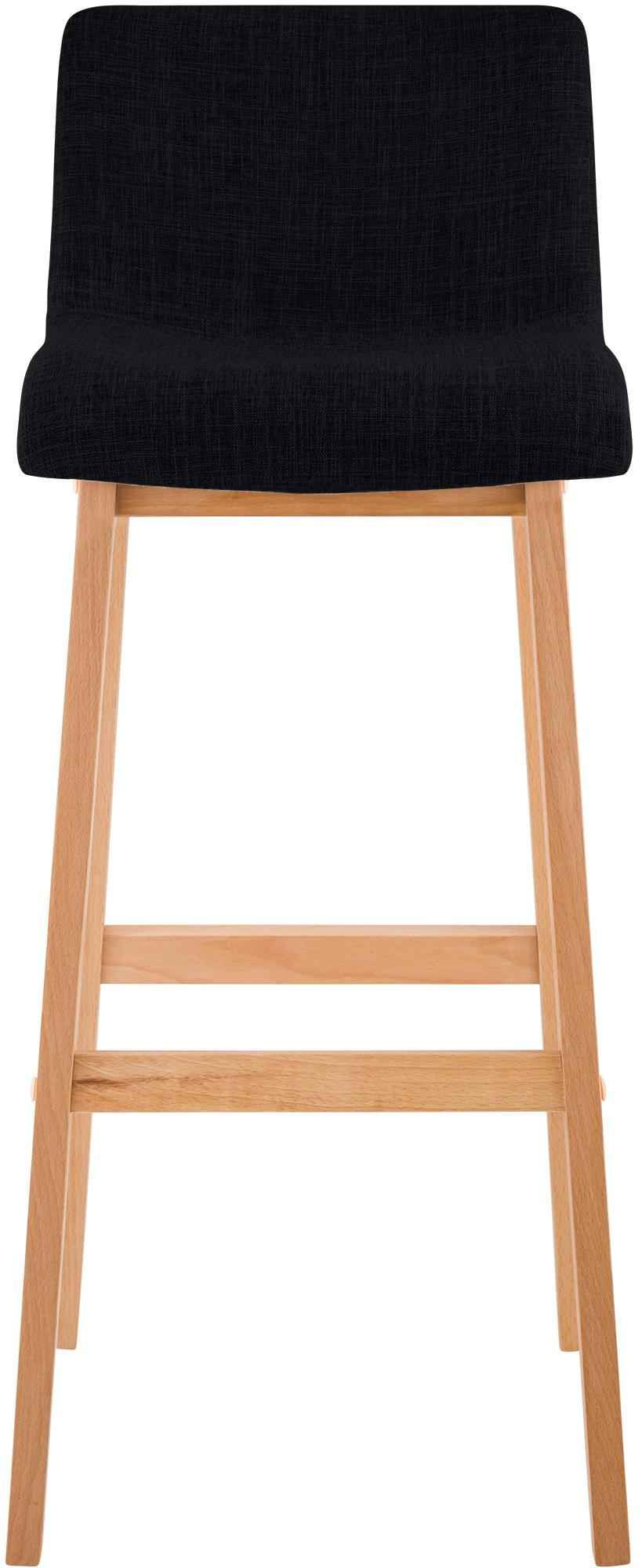 Set van 2 barkrukken Hover Natura Stof zwart schwarz