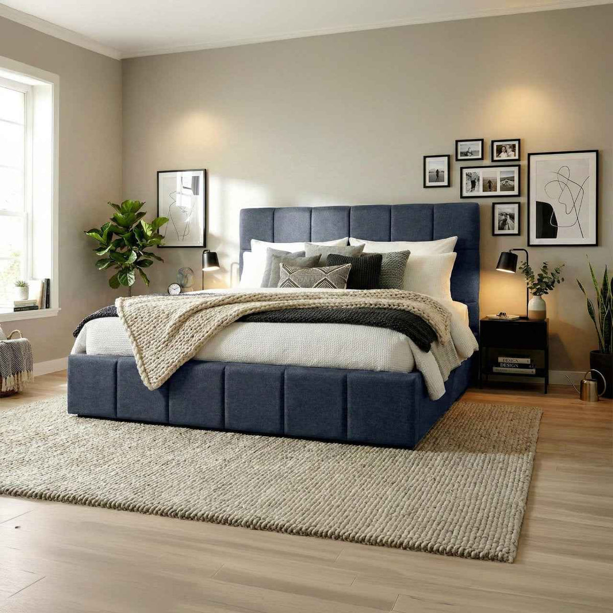 Gestoffeerd bed Ladia donkergrijs,160 cm dunkelgrau