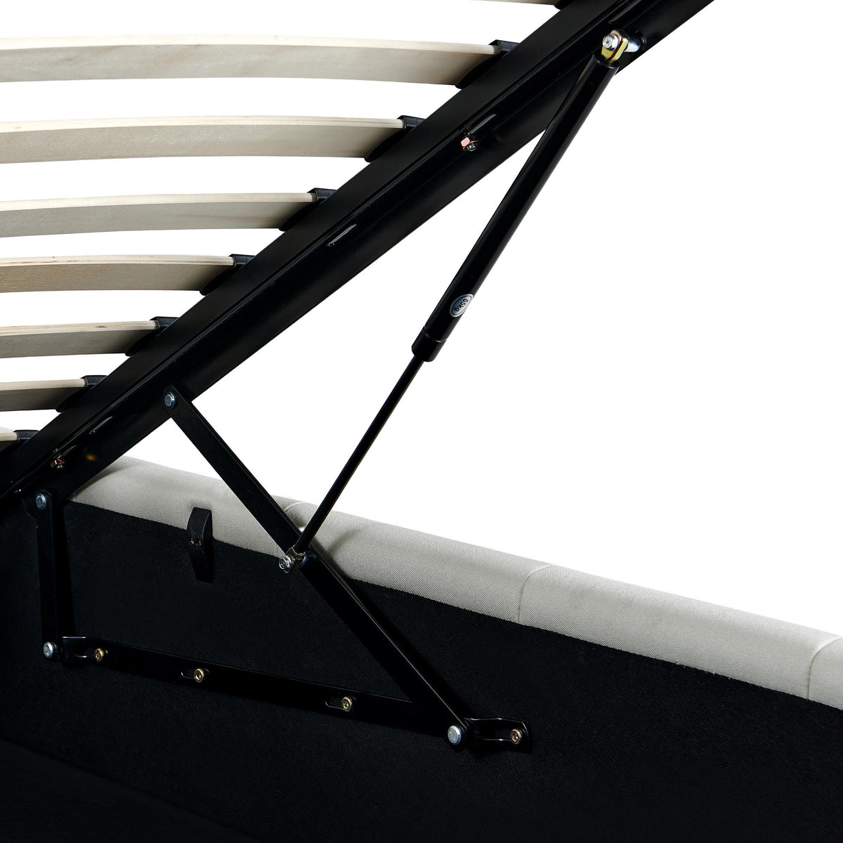 Gestoffeerd bed Ladia creme,180 cm creme