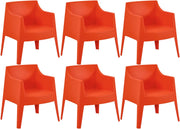 6er Set Stühle Bartal orange