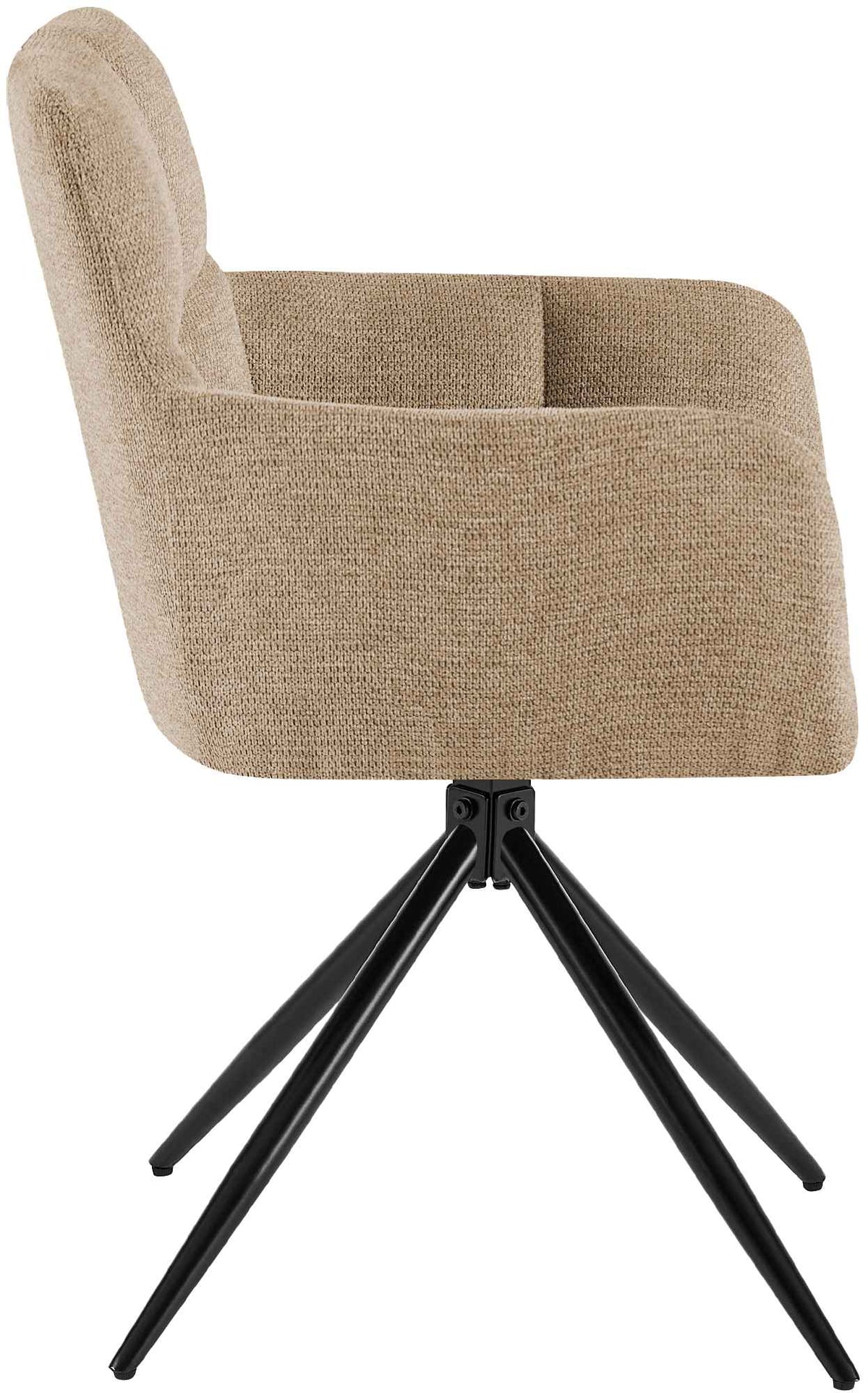 Set van 2 eetkamerstoelen Jonah stof licht bruin hellbraun