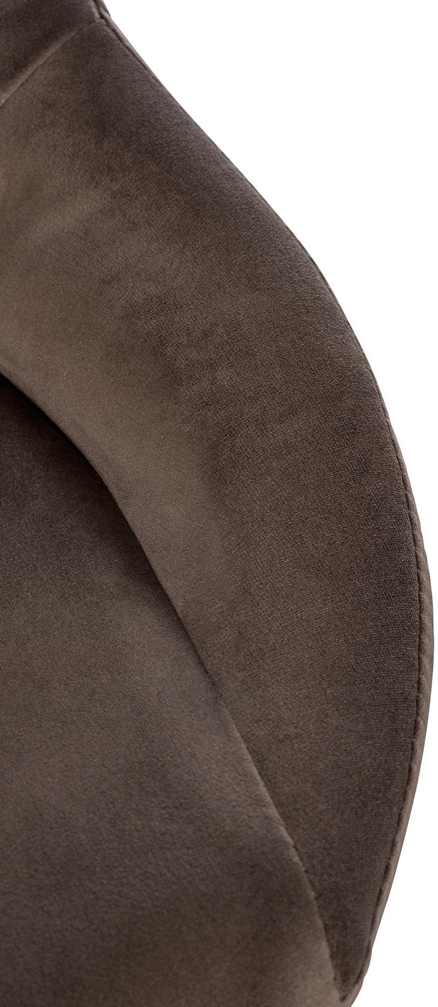 Barkruk Milet Fluweel bruin,goud braun
