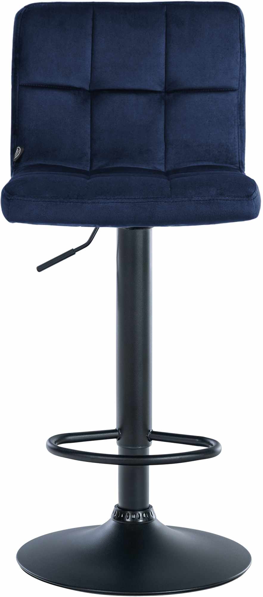 Barkruk Peru Fluweel blauw,zwart blau