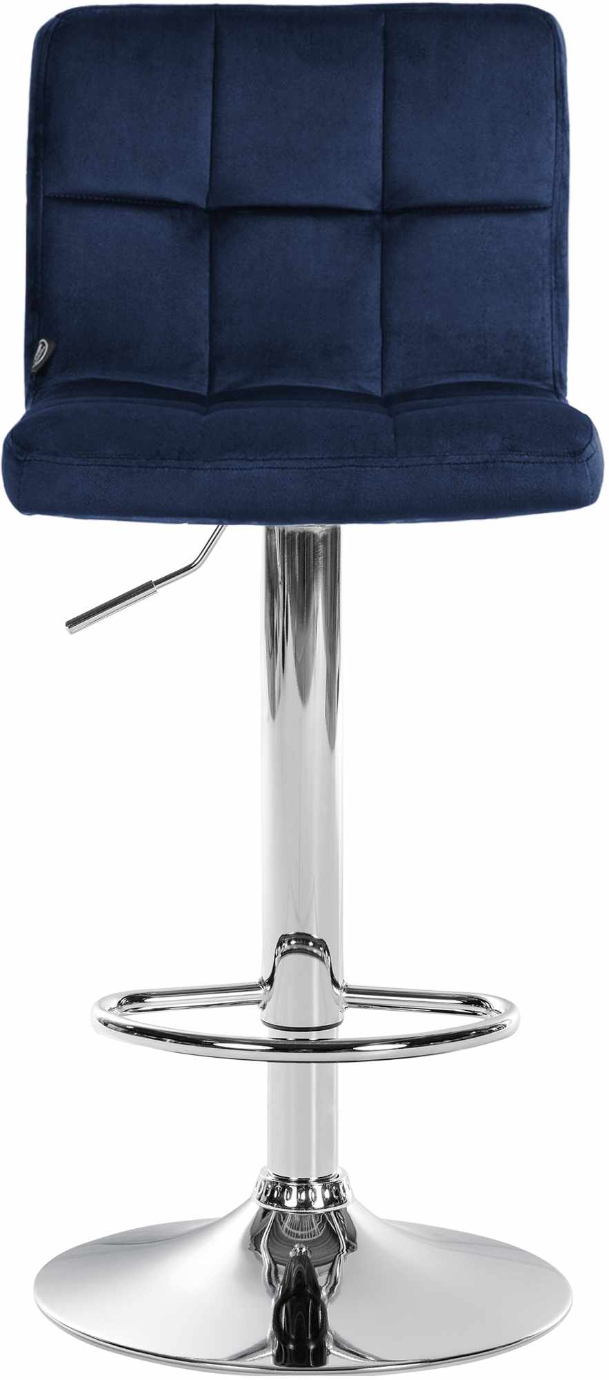 Barkruk Peru Fluweel blauw,chroom blau