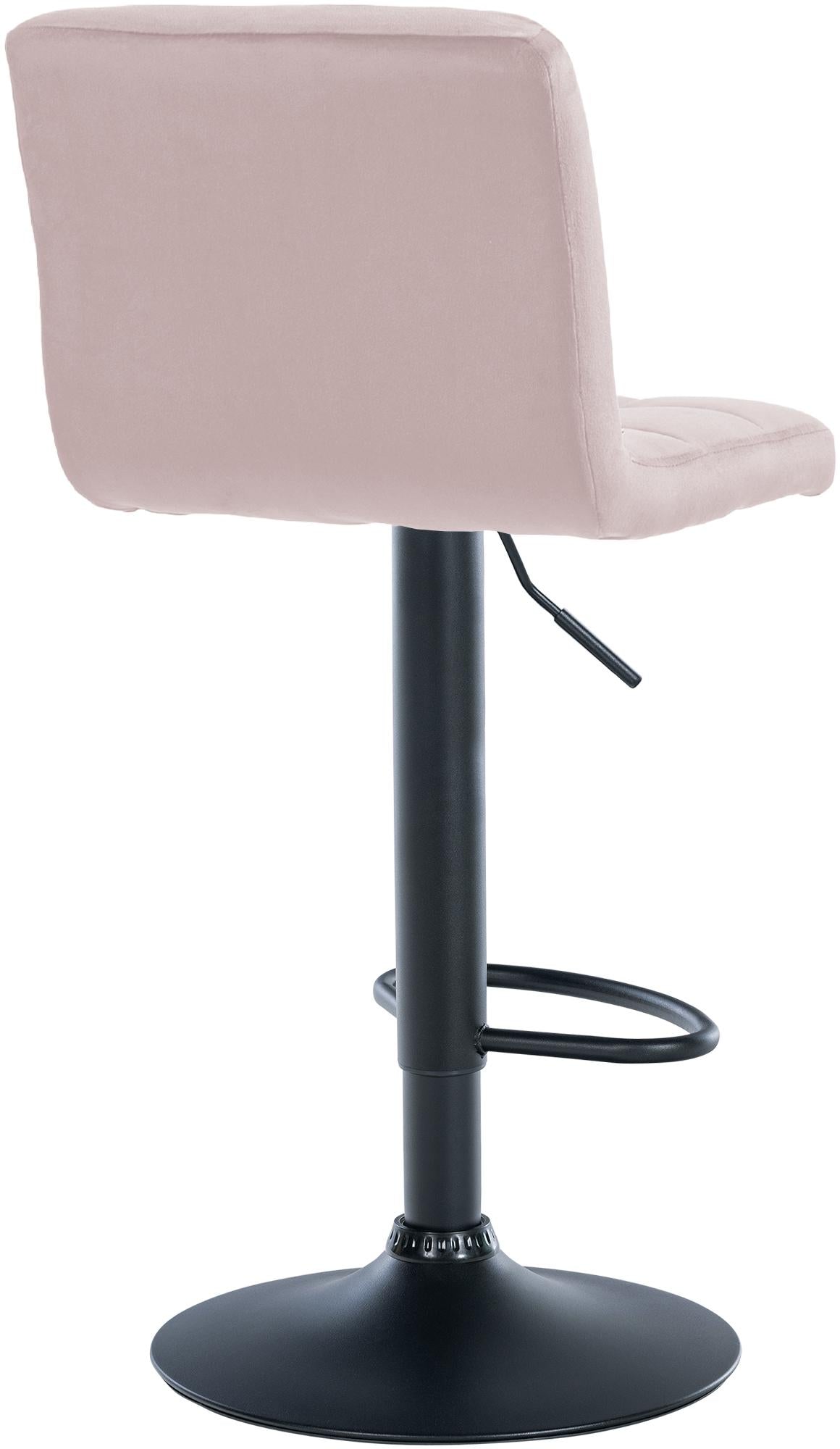 Barkruk Peru Fluweel rosa,zwart rosa