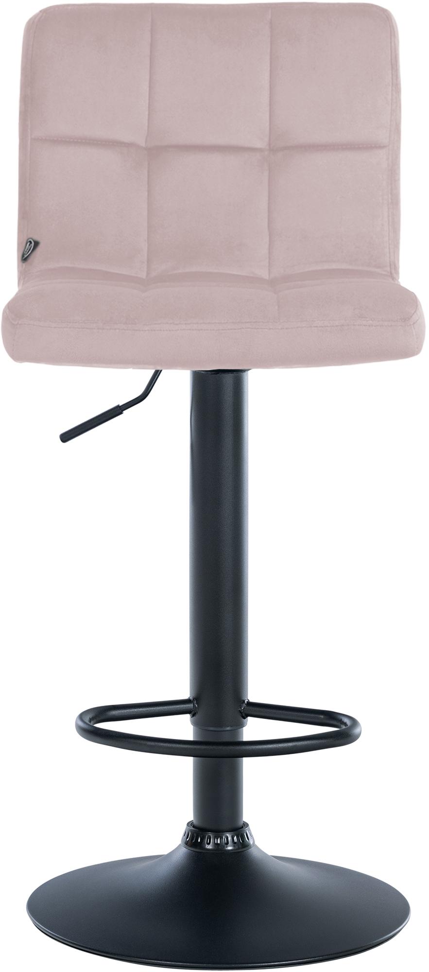 Barkruk Peru Fluweel rosa,zwart rosa