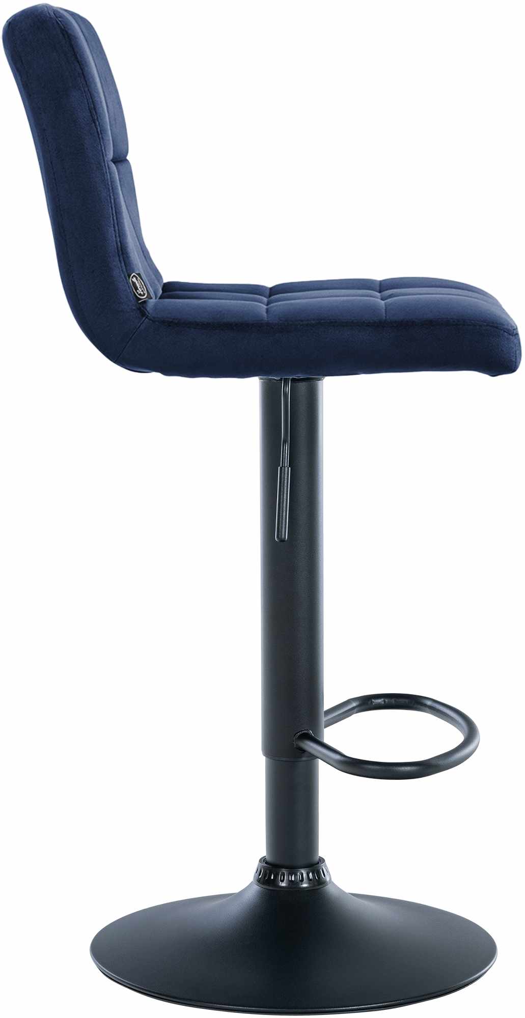 Set van 2 Barkrukken Peru Fluweel blauw,zwart blau