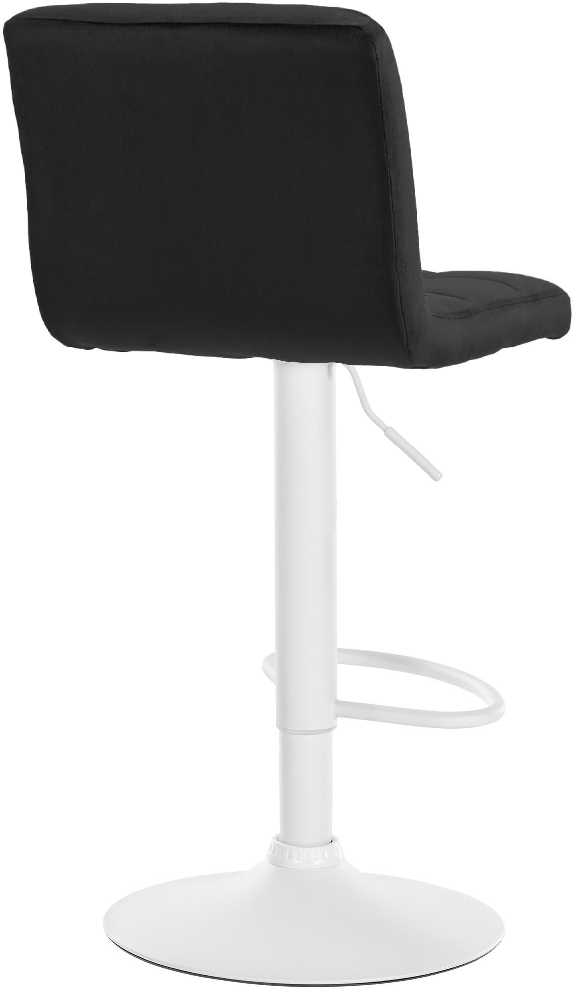 Set van 2 Barkrukken Peru Fluweel zwart,wit schwarz