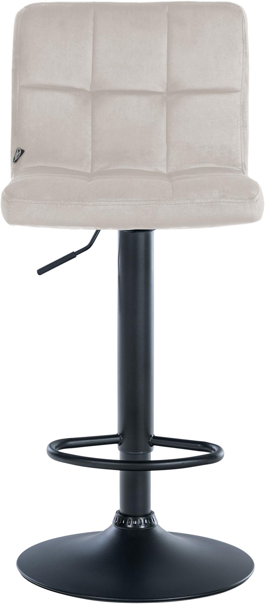 Set van 2 Barkrukken Peru Fluweel creme,zwart creme