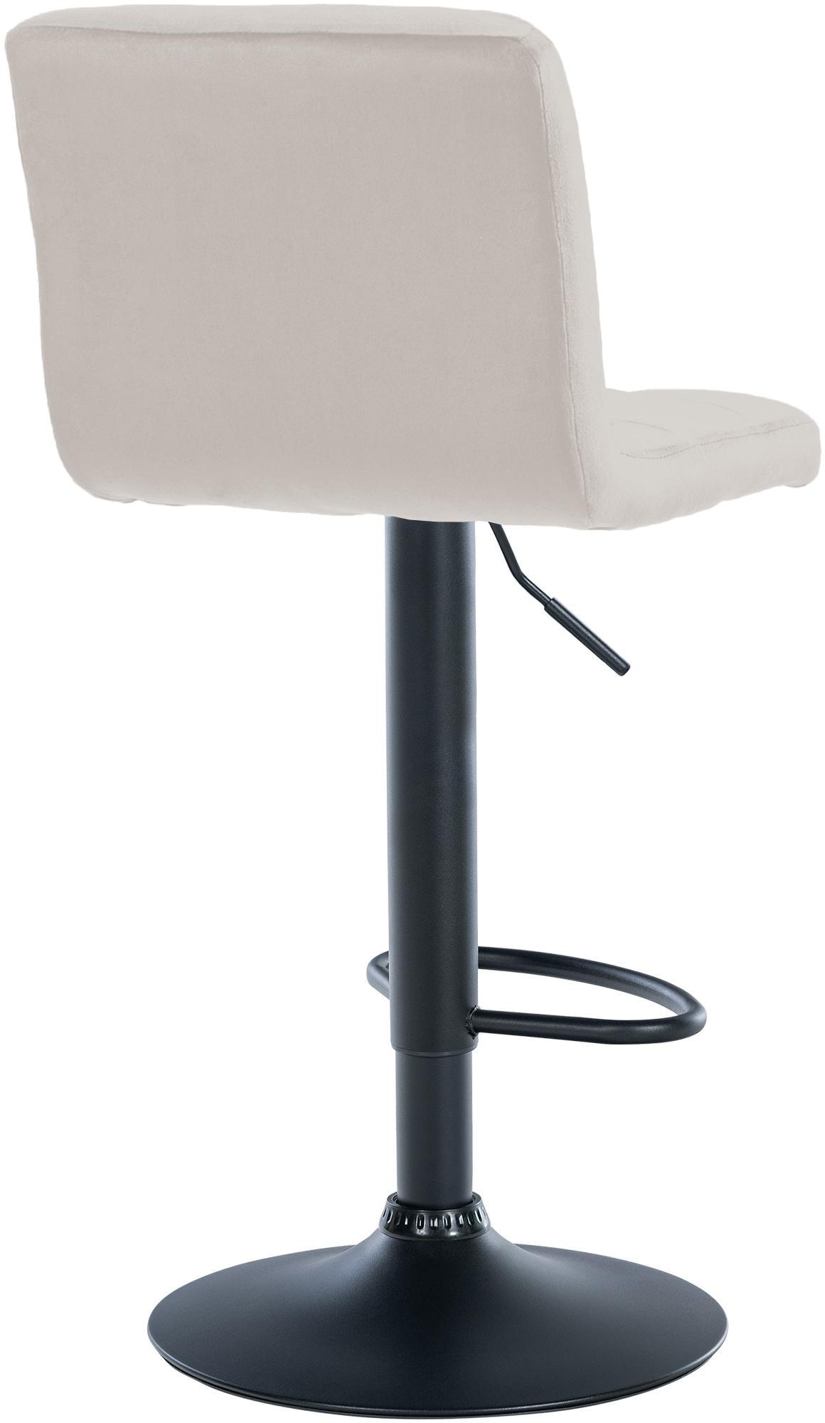 Set van 2 Barkrukken Peru Fluweel creme,zwart creme
