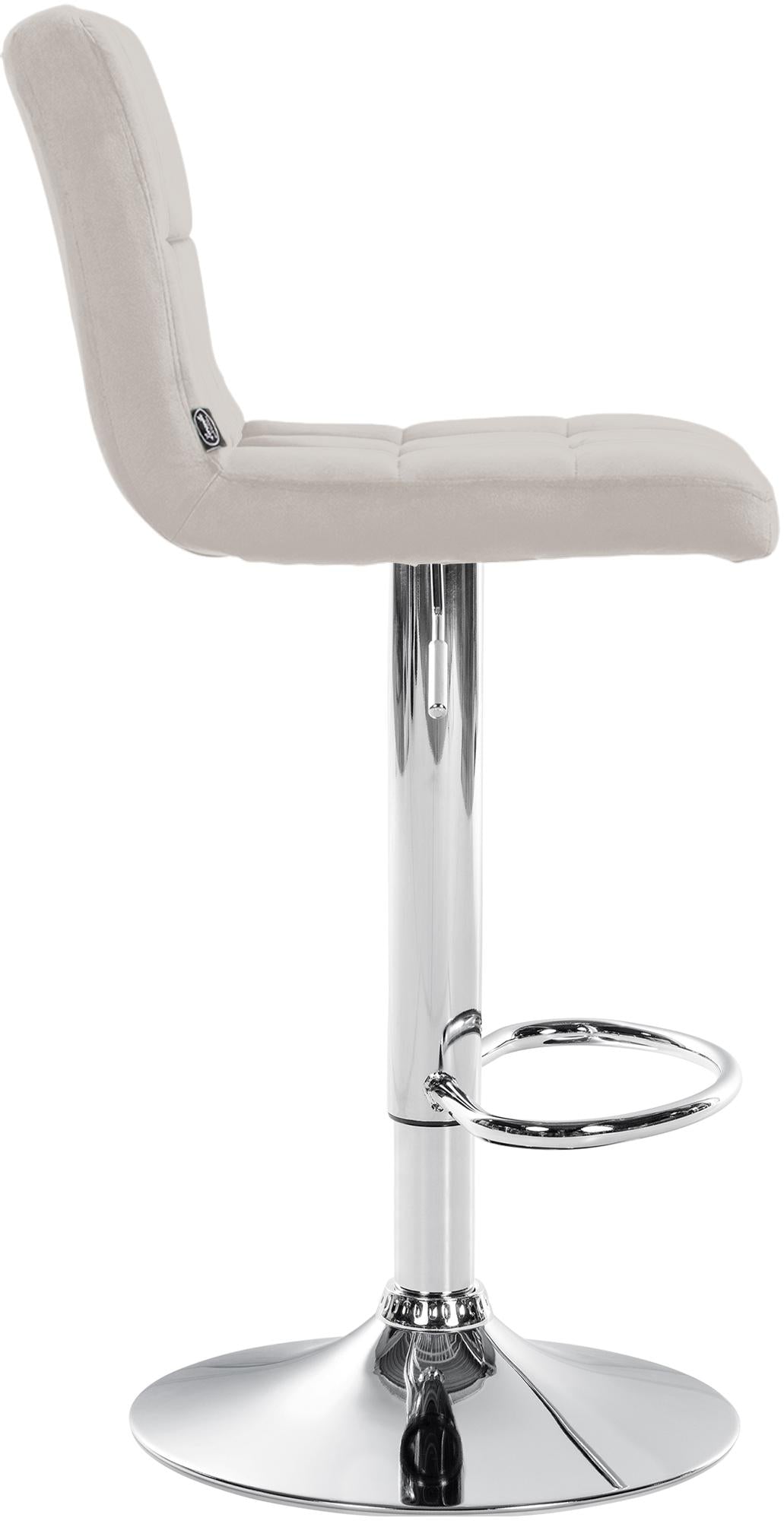 Set van 2 Barkrukken Peru Fluweel creme,chroom creme